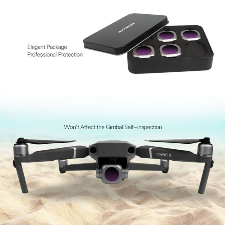 Sunnylife M2P-FI538 ND8-PL + ND16-PL + ND32-PL + ND64-PL ND-PL Lens Filter for DJI Mavic 2 Pro Sunnylife M2P-FI538 ND8-PL + ND16-PL + ND32-PL + ND64-PL ND-PL Lens Filter for DJI Mavic 2 Pro